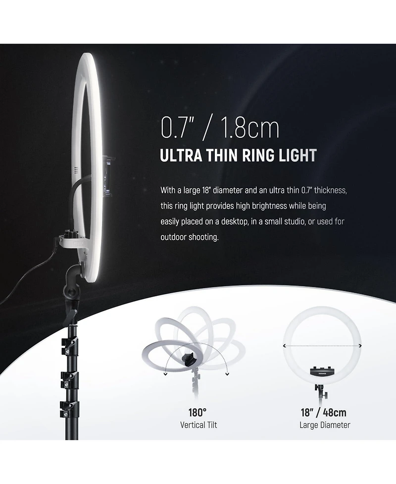 Neewer TLCI98 Ring Light with 18 inch, 2900K-7000K