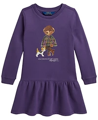 Polo Ralph Lauren Girls' 2T-6X Bear Long-Sleeve Dress