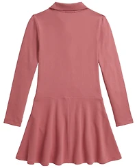 Polo Ralph Lauren Girls' 7-16 Stretch Mesh Long-Sleeve Dress