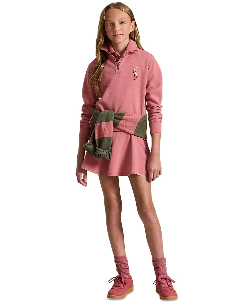 Polo Ralph Lauren Girls' 7-16 Quarter-Zip Long-Sleeve Sweatshirt