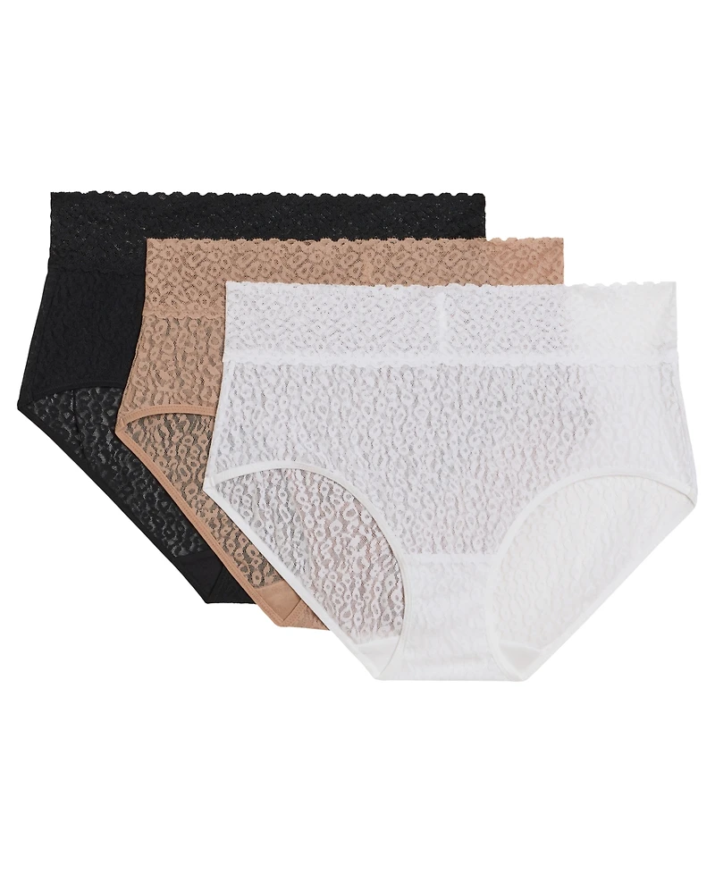 Wacoal Women's High Bar Stretch Lace Full Coverage Brief Panties