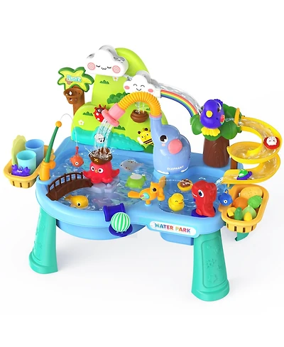 Gnuadz Water Table Sand Pool Pump Kitchen Play Sink Toddler Toys