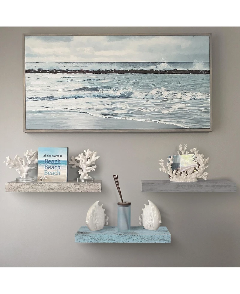 Sorbus 3 Pack 16 Inch Floating Shelves - for Bedroom, Kitchen, Living Room, Office