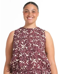 Estelle Women's Brinley Tie-Hem Print Relaxed Tank Top