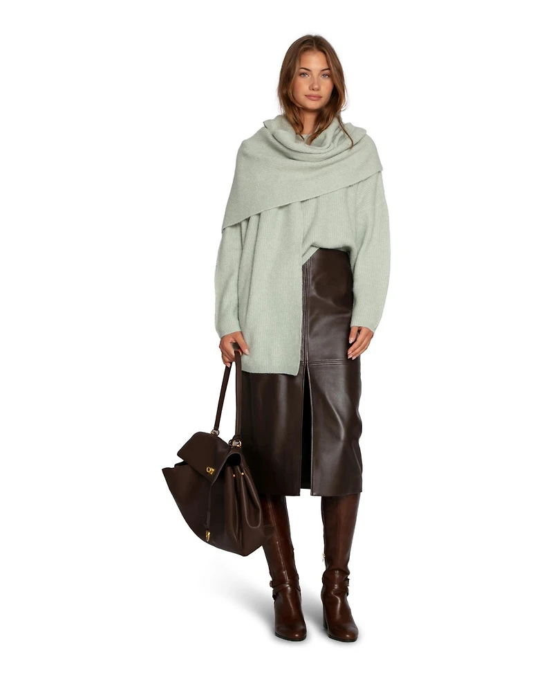 Belle & Bloom Women's Understated Leather Pencil Skirt