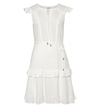 Lascana Women's Crochet Ruffle Trim Dress