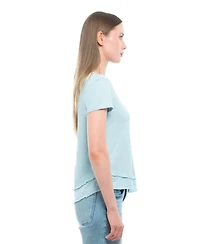 Wilt Woemn's Short Sleeve Mock Layer Tee