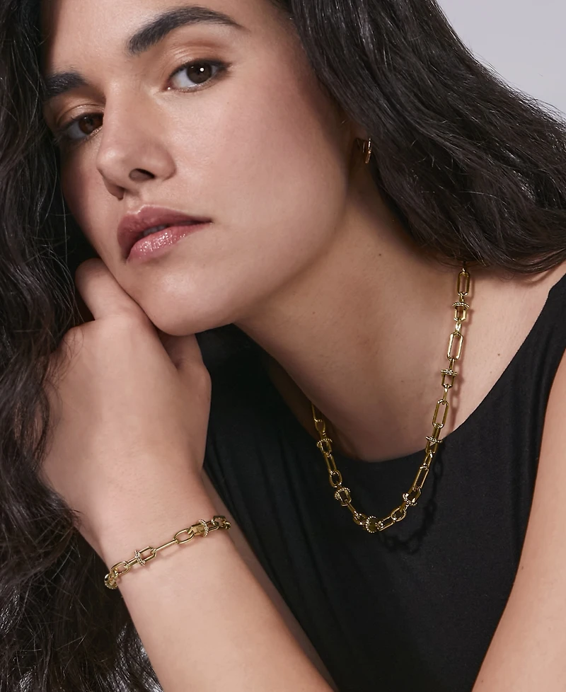 Olivia Burton Women's Mini Anchor Link Gold-Tone Stainless Steel Bracelet