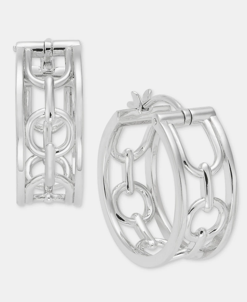 Lauren Ralph Lauren Small Watch Fob Hoop Earrings, 0.8"