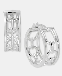 Lauren Ralph Lauren Small Watch Fob Hoop Earrings, 0.8"