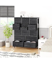 homfan 15 Drawers Dresser for Bedroom, Tall Dressers Fabric Storage Dresser Organizer Large Chest of Drawers for Closet, Hallway, Living Room