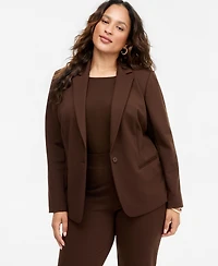 I.n.c. International Concepts Plus Ponte Blazer, Exclusively at Macy's