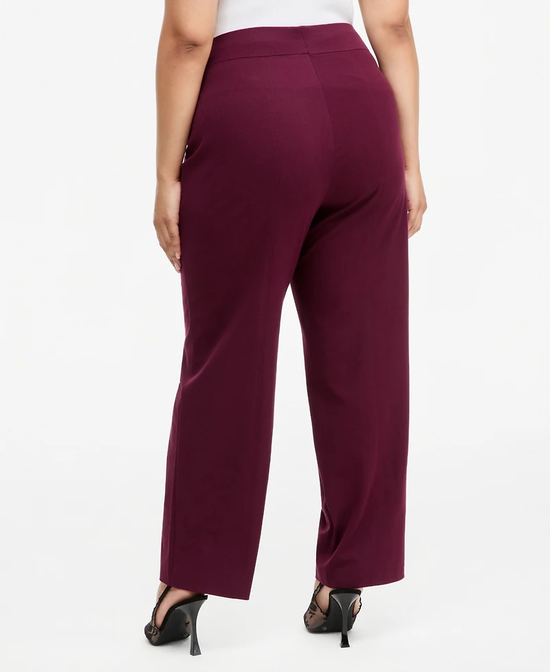 I.n.c. International Concepts Plus INCredible Stretch Straight High-Rise Pull-On Pants, Macy's Exclusive