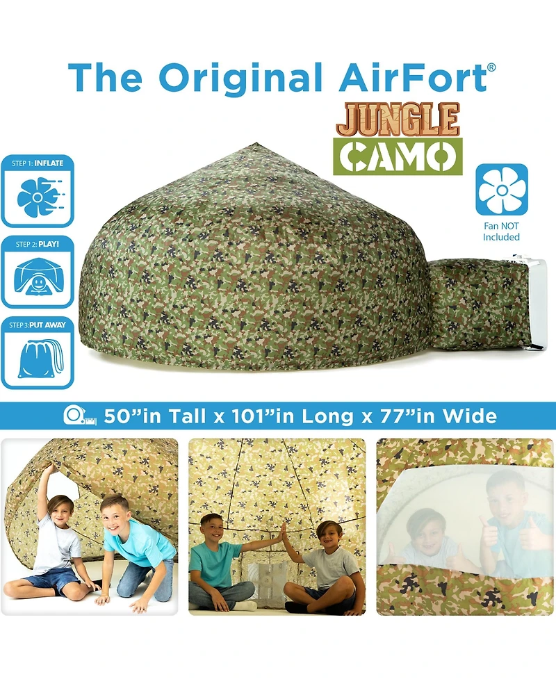 AirFort Jungle Camo Children's Indoor Play Tent with Easy Storage