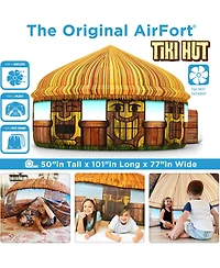AirFort Tiki Hut Shaped Children's Indoor Play Tent with Easy Storage