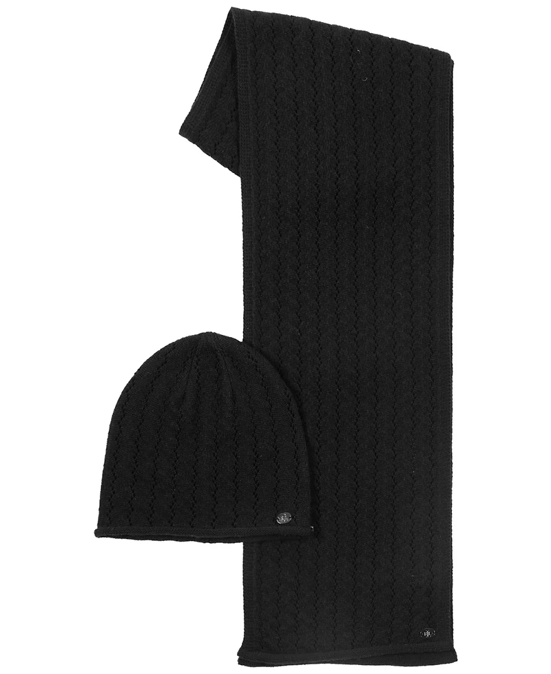 Lauren Ralph Knit Beanie and Scarf Set