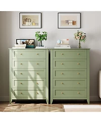 gaomon 5 Drawer Dresser for Bedroom, Dresser with Deep Drawers and Metal Knobs, Tall Modern Wooden Chests of Drawers for Entryway, Hallway