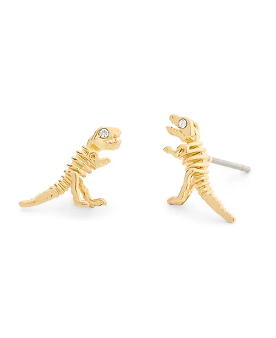 Coach Faux-Stone Skeletal Rexy Stud Earrings