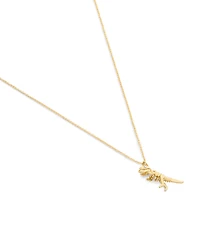 Coach Faux-Stone Skeletal Rexy Pendant Necklace