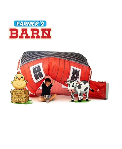 AirFort Farmer's Barn Shaped Children's Indoor Play Tent with Easy Storage