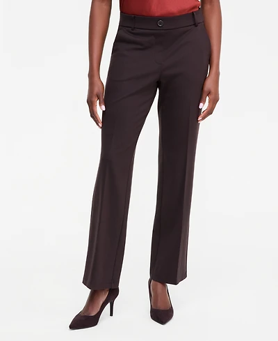 Kasper Petite Modern Compression Slim-Leg Pants