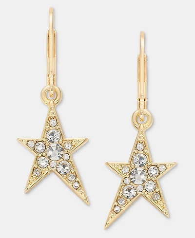 Karl Lagerfeld Paris Pave Star Drop Earrings