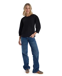 Wilt Women's Sleeve Eyelet Mix Tee
