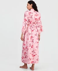 I.N.C. International Concepts Womens Printed Satin Long Robe Nightgown Macys Exclusive