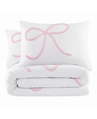 Truly Soft Textured Bow 3-Piece Comforter Set, Full/Queen