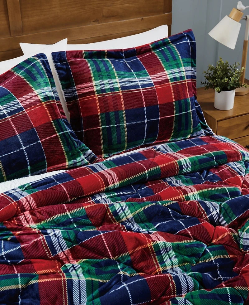 Truly Soft Cuddle Warmth Ivan Plaid 2-Piece Comforter Set, Twin/Twin Xl