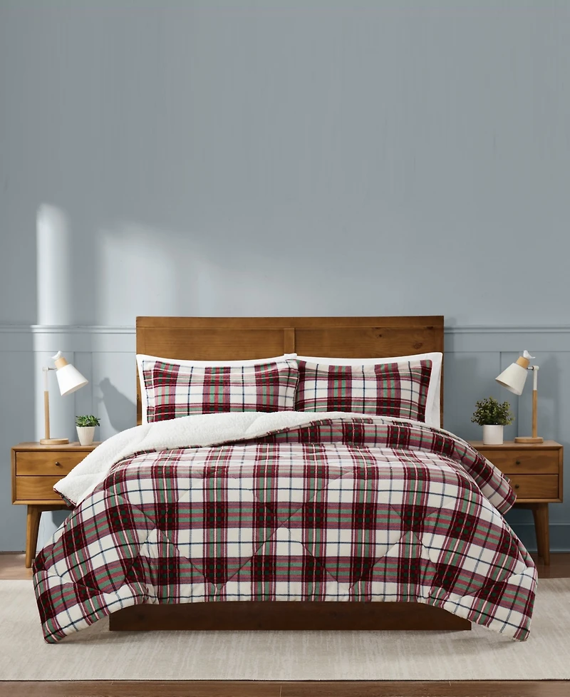 Truly Soft Cuddle Warmth Marlon Plaid -Piece Comforter Set