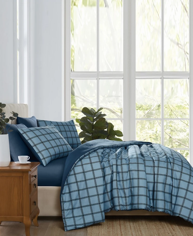 Cannon Luka Grid Plaid 3-Piece Comforter Set