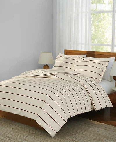 Brooklyn Loom Hayward Stripe 3-Piece Duvet Cover Set, King
