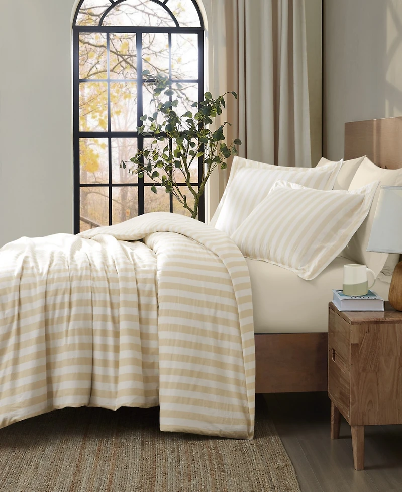 Brooklyn Loom Levi Stripe 3-Piece Comforter Set