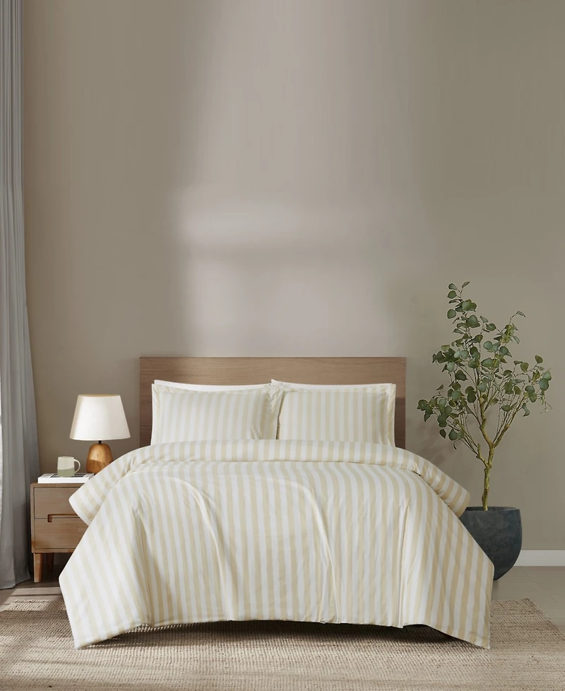 Brooklyn Loom Levi Stripe 3-Piece Comforter Set
