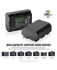 Neewer A7C Camera Battery and Charging Accessory with 2280mAh for select Sony Np-f-series devices