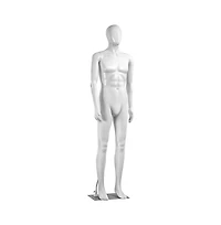 SereneLife Male Mannequin Torso Dress Form, Full Body Adjustable Stand