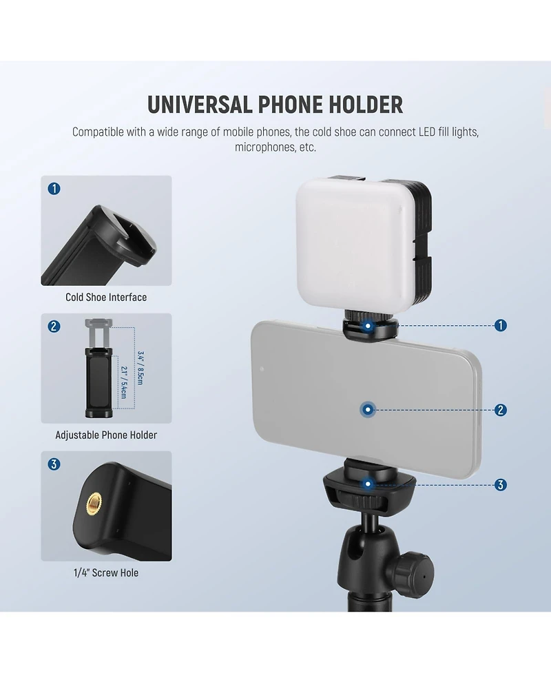 Neewer TS05 Camera Tripod for select iPhone models