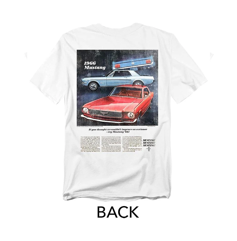 Mustang Men's Ford 66 Advert Front Back T-Shirt