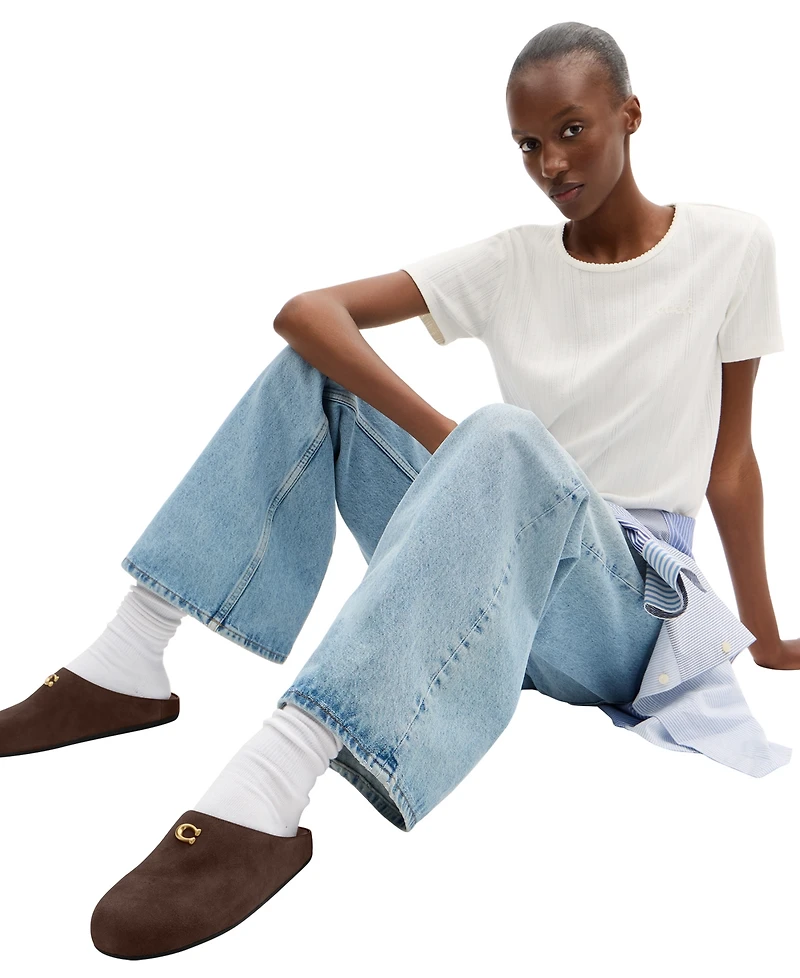 Coach Women's Sculpted C Soft Slip-On Mules