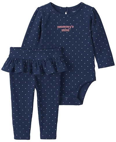Carter's Baby Girls' Long-Sleeve Bodysuit and Tulle Pants, 2-Piece Set