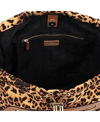 True Religion Women's Leopard Print Soft Hobo Bag