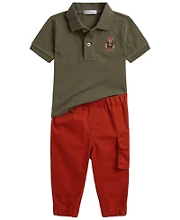 Polo Ralph Lauren Baby Boys' Bear Shirt and Cargo Pants, 2-Piece Set