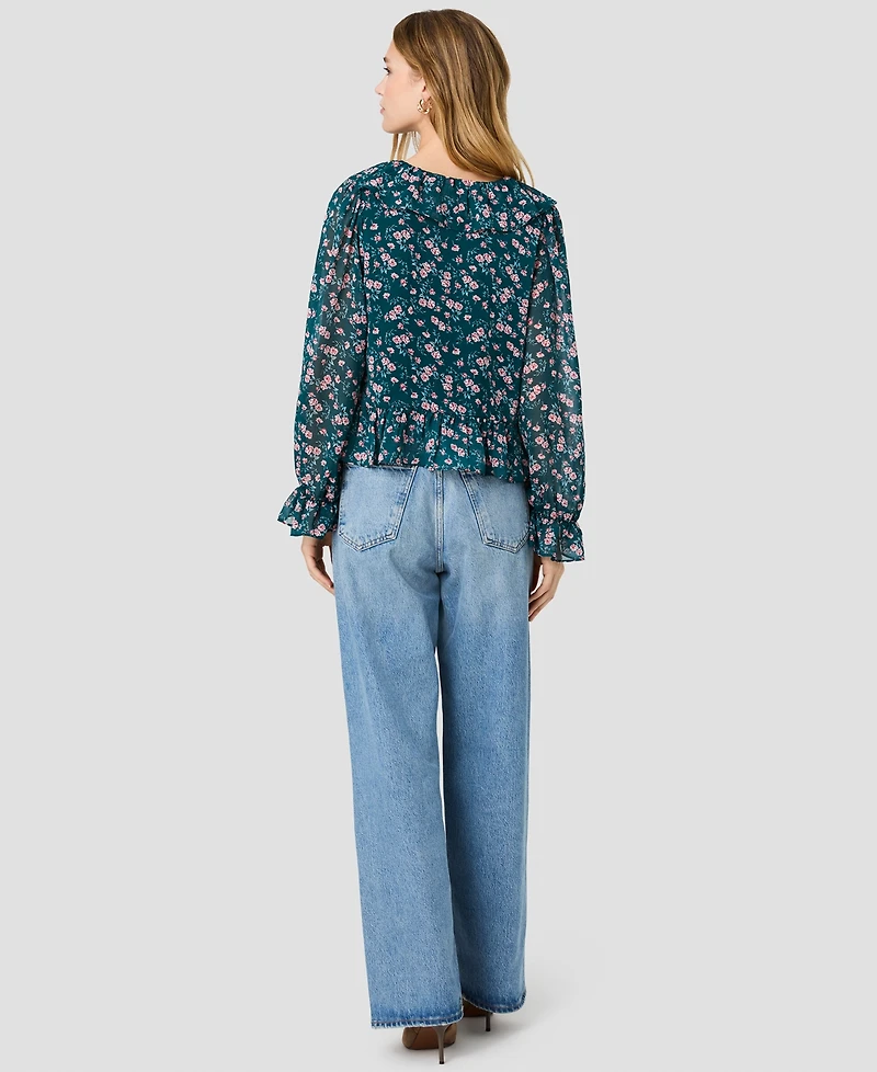 French Connection Women's Marina Tie-Front V-Neck Top