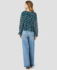 French Connection Women's Marina Tie-Front V-Neck Top