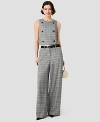 French Connection Women's Matteo Jewel Neck Sleeveless Button-Front Top