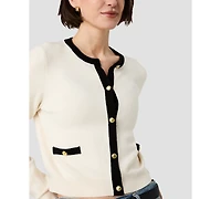 French Connection Women's Button-Front Fitted Cardigan