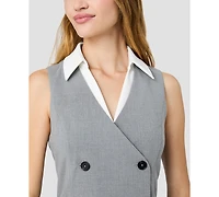 French Connection Women's Tavi Sleeveless Collared Mini Dress