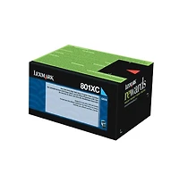 Lexmark 80C1XC0 4000 Page-Yield Return Program Toner - Cyan