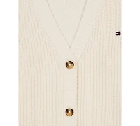 Tommy Hilfiger Girls' 7-16 Rib Knit Button-Front Cardigan